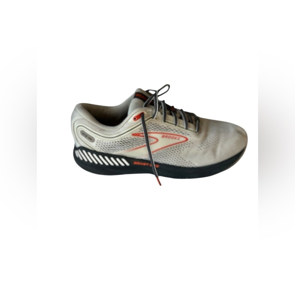 brooks beast gts 23 men’s 9.5 gray orange stability running shoes